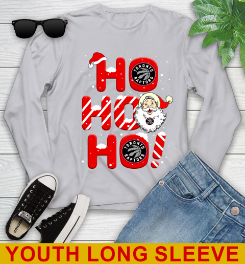 Toronto Raptors NBA Basketball Ho Ho Ho Santa Claus Merry Christmas Shirt Youth Long Sleeve 5