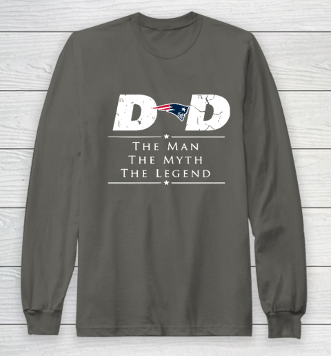 New England Patriots NFL Football Dad The Man The Myth The Legend Long Sleeve T-Shirt 5