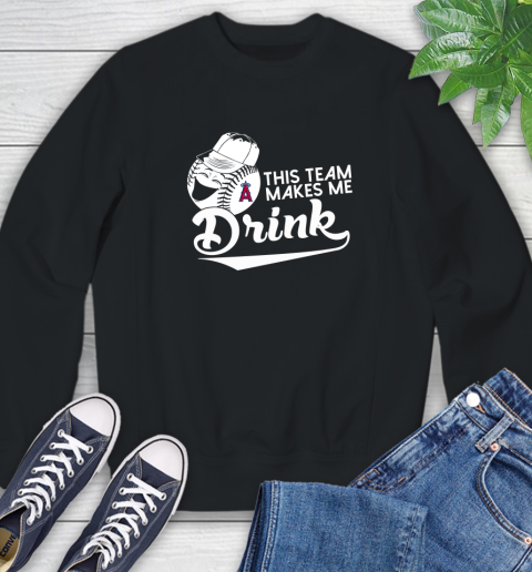 Los Angeles Angels MLB Baseball This Team Makes Me Drink Adoring Fan Sweatshirt