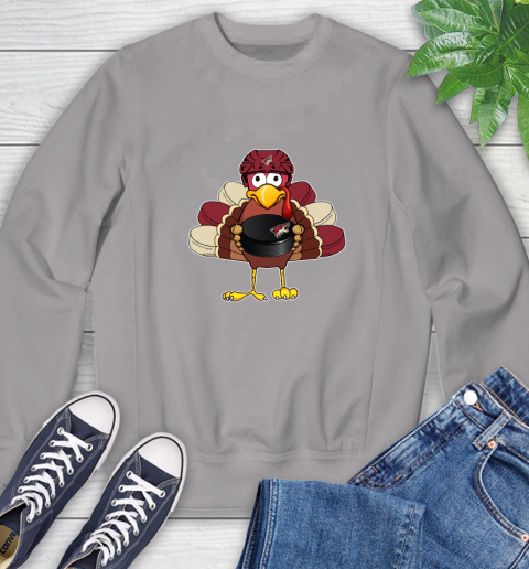 Arizona Coyotes Turkey Thanksgiving Day Sweatshirt 5