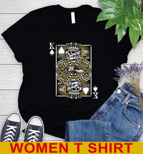 Baltimore Ravens NFL Football The King Of Spades Death Cards Shirt Women's T-Shirt