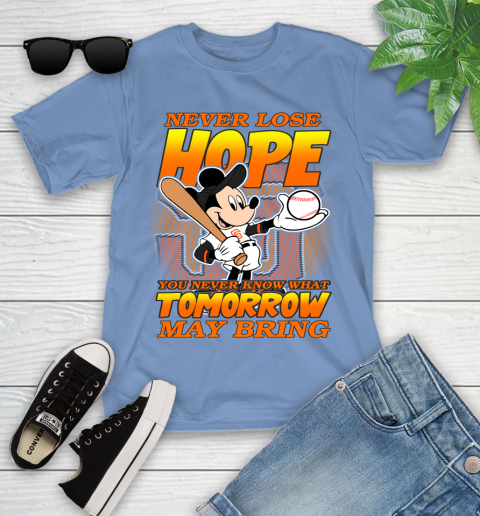 San Francisco Giants MLB Baseball Mickey Disney Never Lose Hope Youth T-Shirt 15