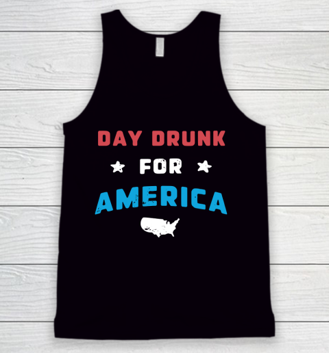 Beer Lover Funny Shirt DAY DRUNK FOR AMERICA Tank Top