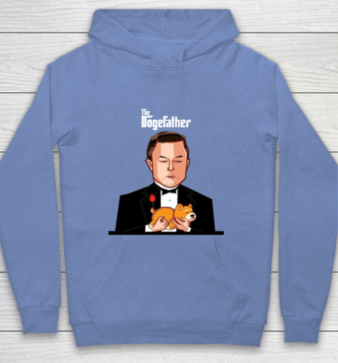 Dogecoin The DogeFather Funny Youth Hoodie 8