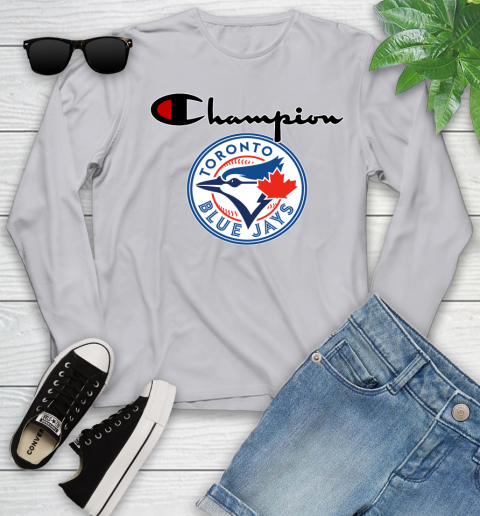 MLB Baseball Toronto Blue Jays Champion Shirt Youth Long Sleeve 3