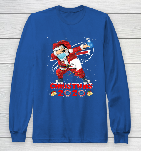 Buffalo Bills Funny Santa Claus Dabbing Christmas 2020 NFL Long Sleeve T-Shirt 6