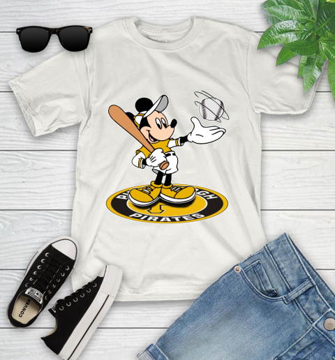 MLB Baseball Pittsburgh Pirates Cheerful Mickey Disney Shirt Youth T-Shirt 2
