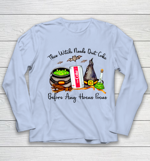Hocus Pocus Halloween  This Witch Need Diet Coke Youth Long Sleeve 5