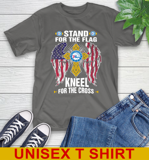 NBA Basketball Philadelphia 76ers Stand For Flag Kneel For The Cross Shirt T-Shirt 10