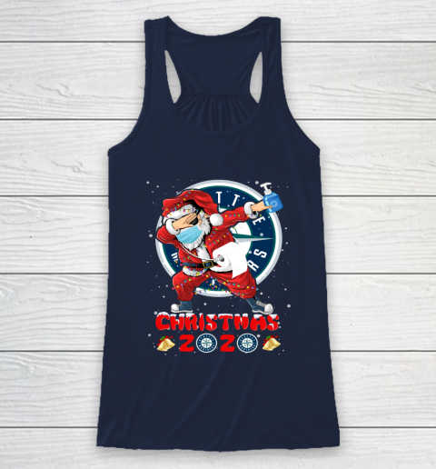 Seattle Mariners Funny Santa Claus Dabbing Christmas 2020 MLB Racerback Tank 8