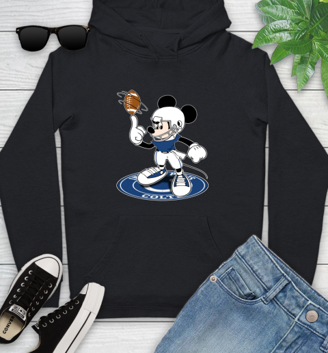 NFL Football Indianapolis Colts Cheerful Mickey Disney Shirt Youth Hoodie