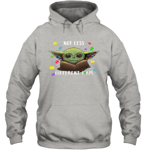 9vpy not less different i am baby yoda autism awareness shirts hoodie 23 front ash