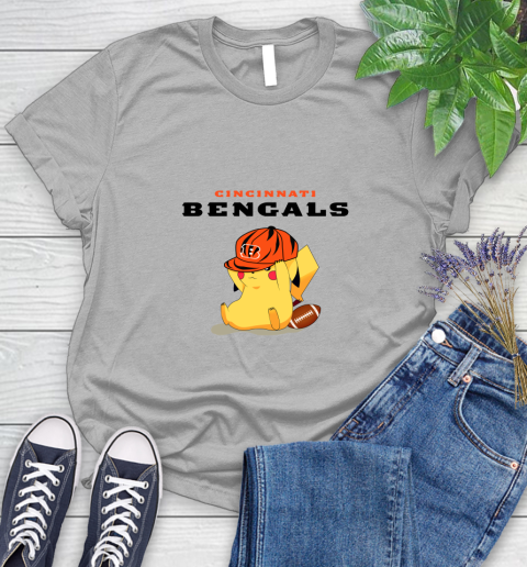 NFL Pikachu Football Sports Cincinnati Bengals Women's T-Shirt 5