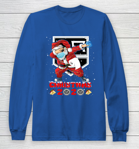Los Angeles Kings Funny Santa Claus Dabbing Christmas 2020 NHL Long Sleeve T-Shirt 6