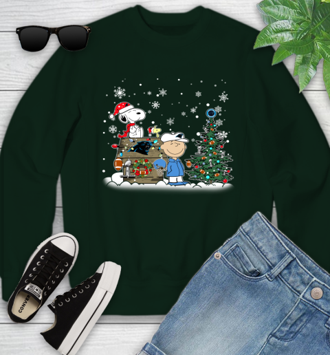 NFL Carolina Panthers Snoopy Charlie Brown Christmas Football Super Bowl Sports Youth Sweatshirt 9