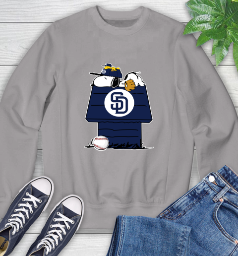 MLB San Diego Padres Snoopy Woodstock The Peanuts Movie Baseball T Shirt Sweatshirt 5