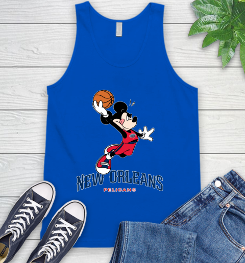 NBA Basketball New Orleans Pelicans Cheerful Mickey Mouse Shirt Tank Top 5