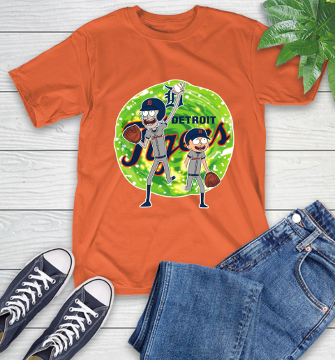 MLB Detroit Tigers Rick And Morty Baseball Sports T-Shirt 5