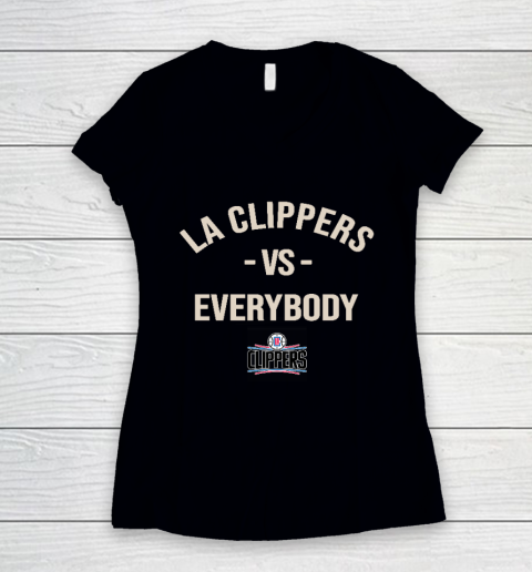 LA Clippers Vs Everybody Women's V-Neck T-Shirt