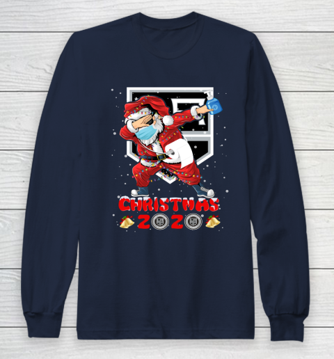 Los Angeles Kings Funny Santa Claus Dabbing Christmas 2020 NHL Long Sleeve T-Shirt 2