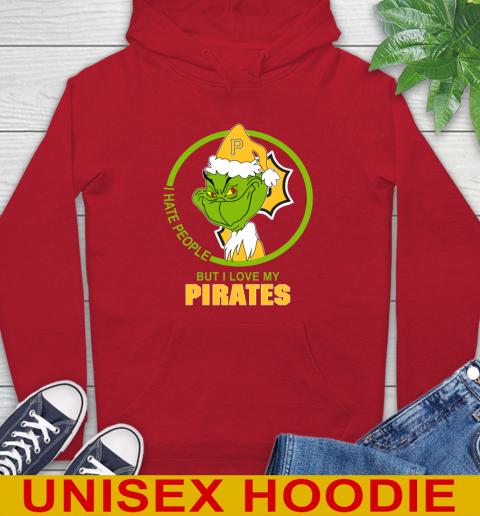Pittsburgh Pirates MLB Christmas Grinch I Hate People But I Love My Favorite Baseball Team Hoodie 10