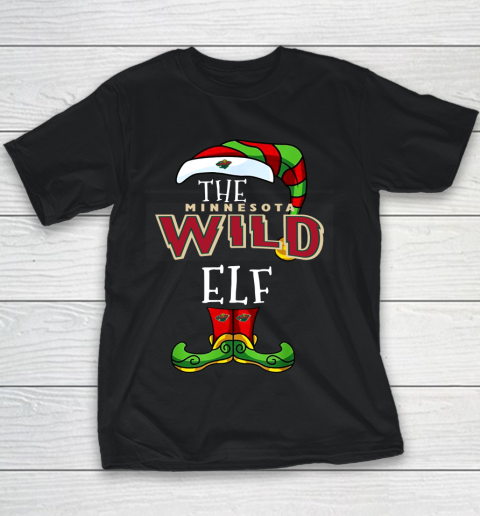 Minnesota Wild Christmas ELF Funny NHL Youth T-Shirt