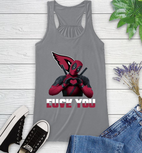 NHL Arizona Cardinals Deadpool Love You Fuck You Football Sports Racerback Tank 4