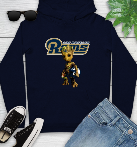 Los Angeles Rams NFL Football Groot Marvel Guardians Of The Galaxy Youth Hoodie 4