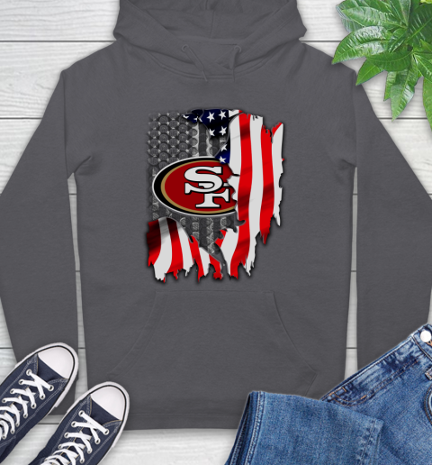 San Francisco 49ers NFL Football American Flag Hoodie 7