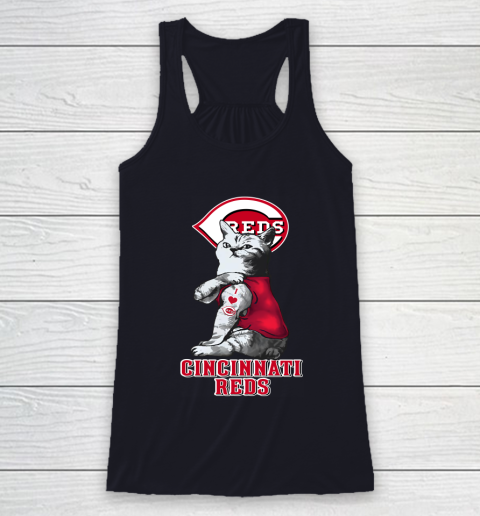 MLB Baseball My Cat Loves Cincinnati Reds Racerback Tank 7
