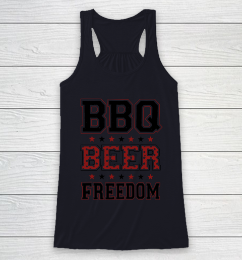 BBQ Beer Freedom Trump Fan Racerback Tank 8