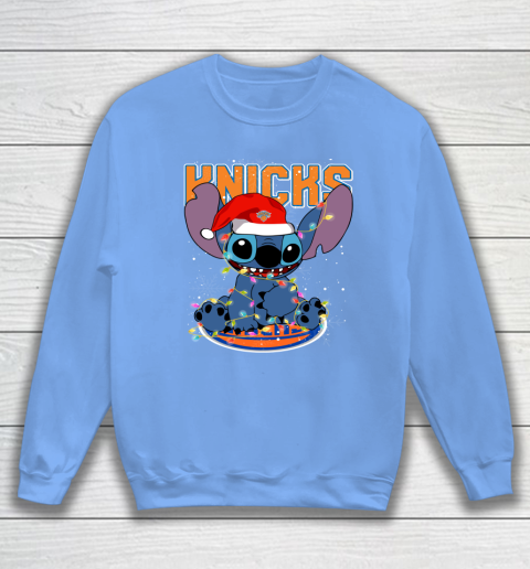 New York Knicks NBA noel stitch Basketball Christmas Sweatshirt 7