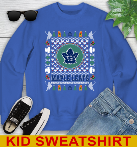 Toronto Maple Leafs Merry Christmas NHL Hockey Loyal Fan Youth Sweatshirt 6