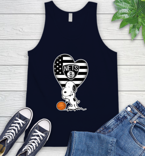 Brooklyn Nets NBA Basketball The Peanuts Movie Adorable Snoopy Tank Top 3