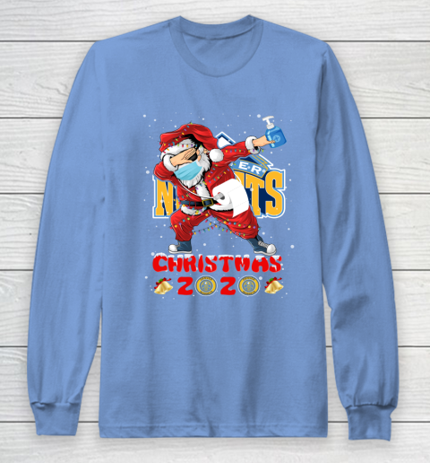 Denver Nuggets Funny Santa Claus Dabbing Christmas 2020 NBA Long Sleeve T-Shirt 8