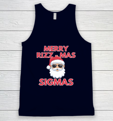 Merry Rizz Mas Sigmas Gen Alpha Middle School Christmas Tank Top 2