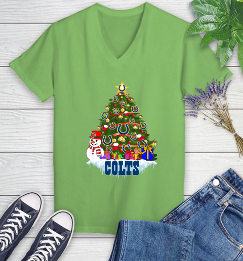 Indianapolis Colts Merry Christmas NFL Football Sports Women's V-Neck T-Shirt 11