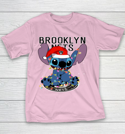 Brooklyn Nets NBA noel stitch Basketball Christmas Youth T-Shirt 5