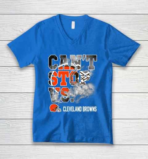 NFL Cleveland Browns Can't Stop Vs V-Neck T-Shirt 5