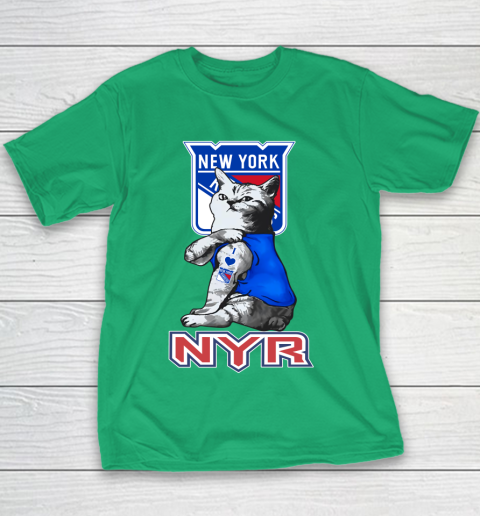 NHL My Cat Loves New York Rangers Hockey Youth T-Shirt 3