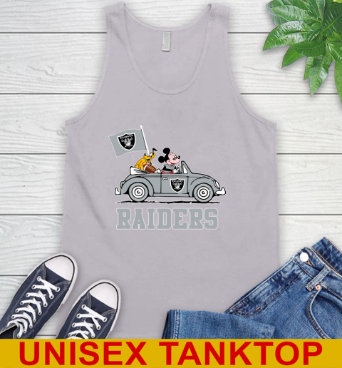 NFL Football Oakland Raiders Pluto Mickey Driving Disney Shirt Tank Top 4