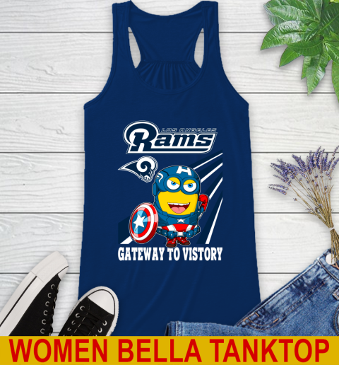 NFL Football Los Angeles Rams Captain America Marvel Avengers Minion Shirt Racerback Tank 7
