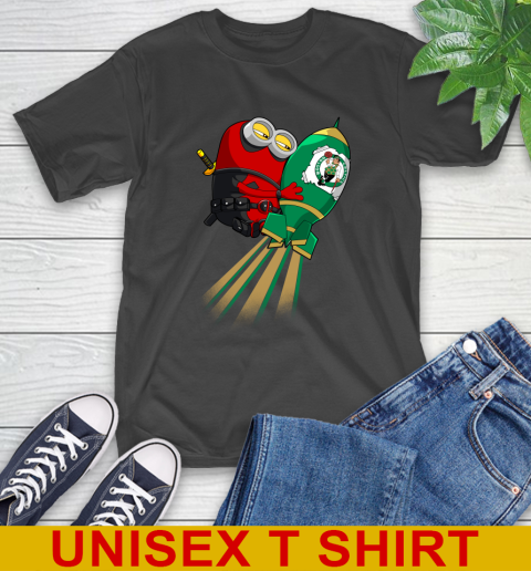 NBA Basketball Boston Celtics Deadpool Minion Marvel Shirt T-Shirt