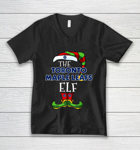 Toronto Maple Leafs Christmas ELF Funny NHL V-Neck T-Shirt