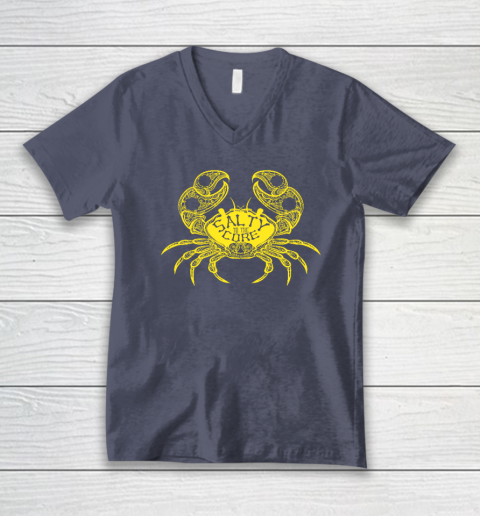Salty To The Core Crab V-Neck T-Shirt 6
