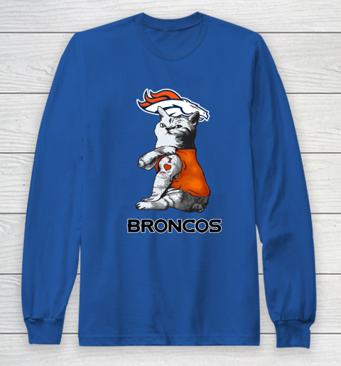NFL Football My Cat Loves Denver Broncos Long Sleeve T-Shirt 6