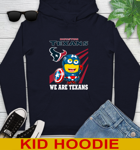 NFL Football Houston Texans Captain America Marvel Avengers Minion Shirt Youth Hoodie 3