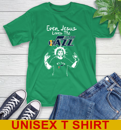 Utah Jazz NBA Basketball Even Jesus Loves The Jazz Shirt T-Shirt 7