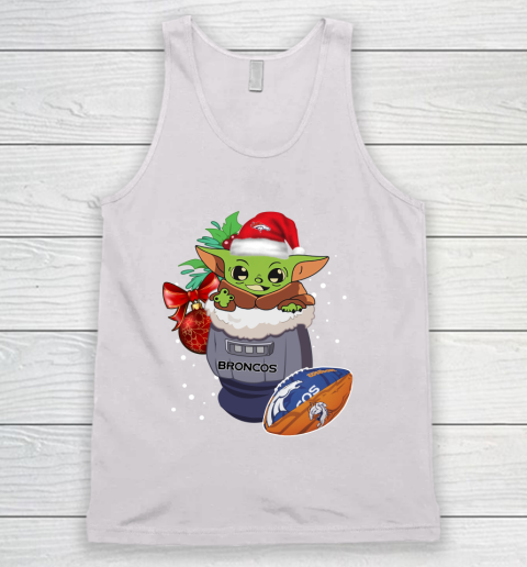 Denver Broncos Christmas Baby Yoda Star Wars Funny Happy NFL Tank Top 2