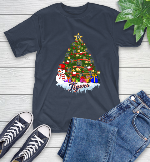 Detroit Tigers Merry Christmas MLB Baseball Sports T-Shirt 4